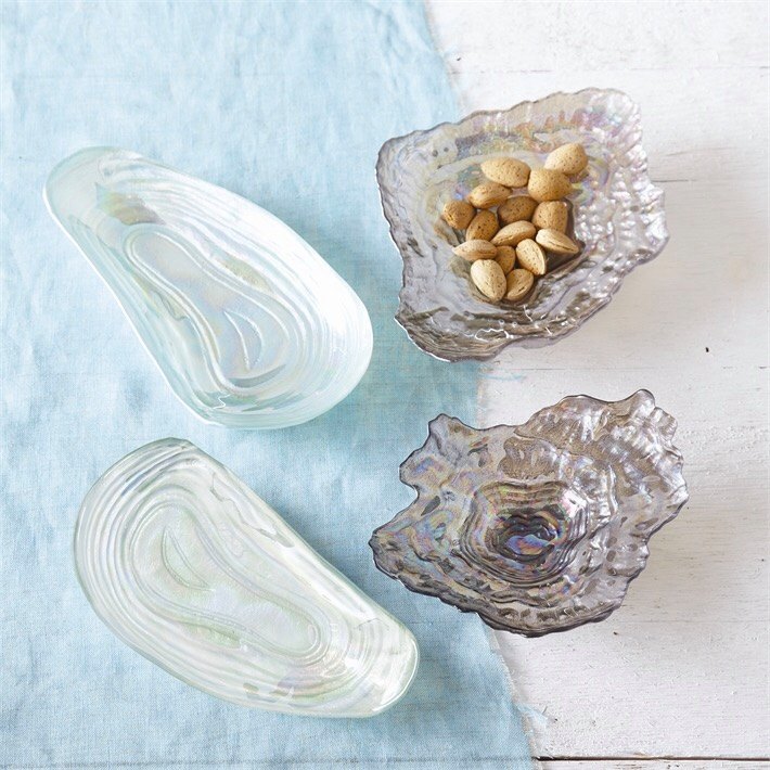 Sea Glass Lustrous Shell Plates 